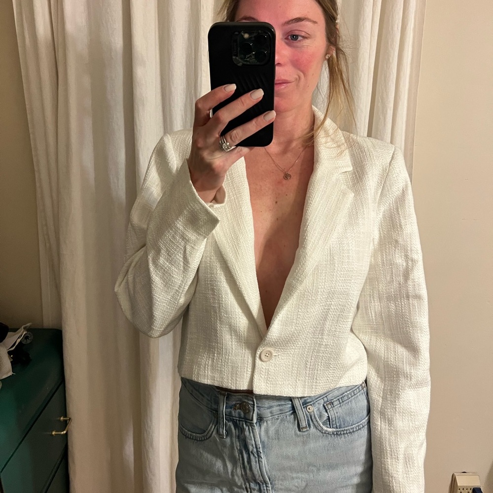 Abercrombie & Fitch Cream Blazer